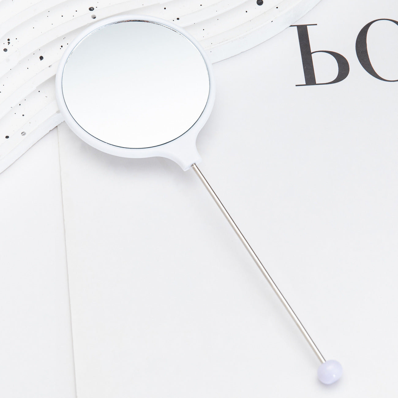 Wholesale Hand Holding Round DIY Beaded Small Mirror Portable HD Mirror Handheld Mirror